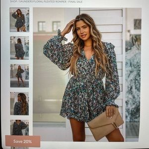 Endless Rose Floral Pleated Romper